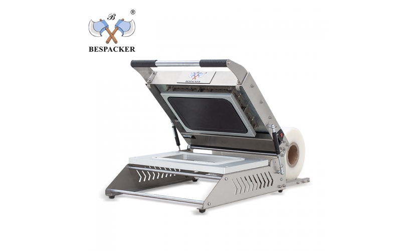 Bespacker TPR-C100B Manual Tray Sealer Machine Customized Mould Food Packaging Machine Tray Sealing Machine Food Tray Seal
