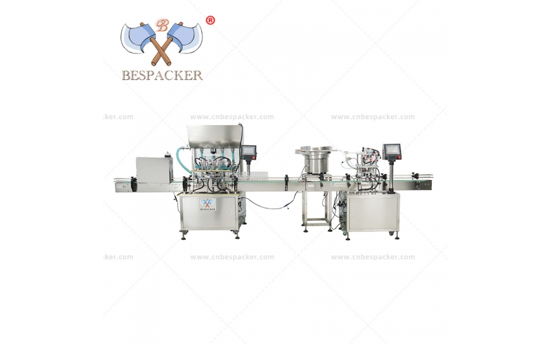 Fully automatic filling and capping production line, laundry detergent, mineral water, engine oil, packaging machine