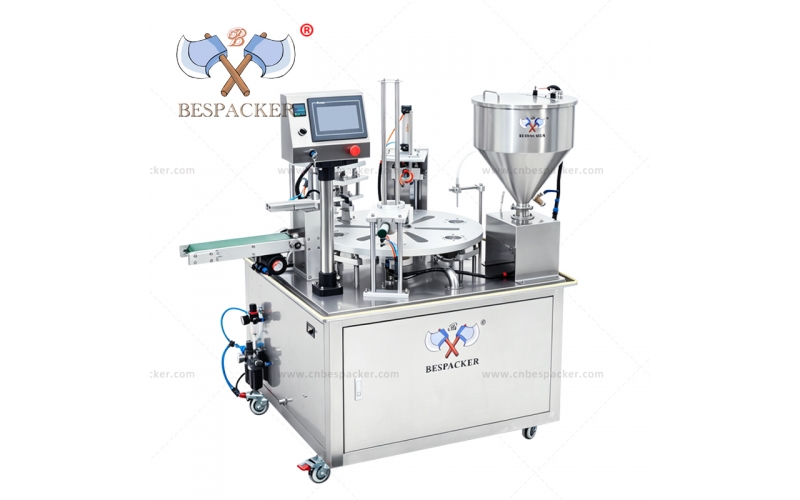 XBG-P900 Fully Automatic Disc Acid Milk Tea Beverage Chocolate Syrup Sealing Cup Machine