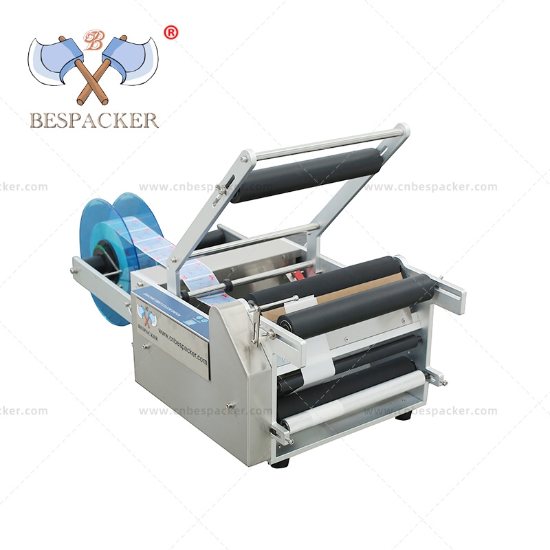XT-50W Widened Electric Semi-Automatic Labeling Machine for Small Glass Vial Bottles Desktop Sticker