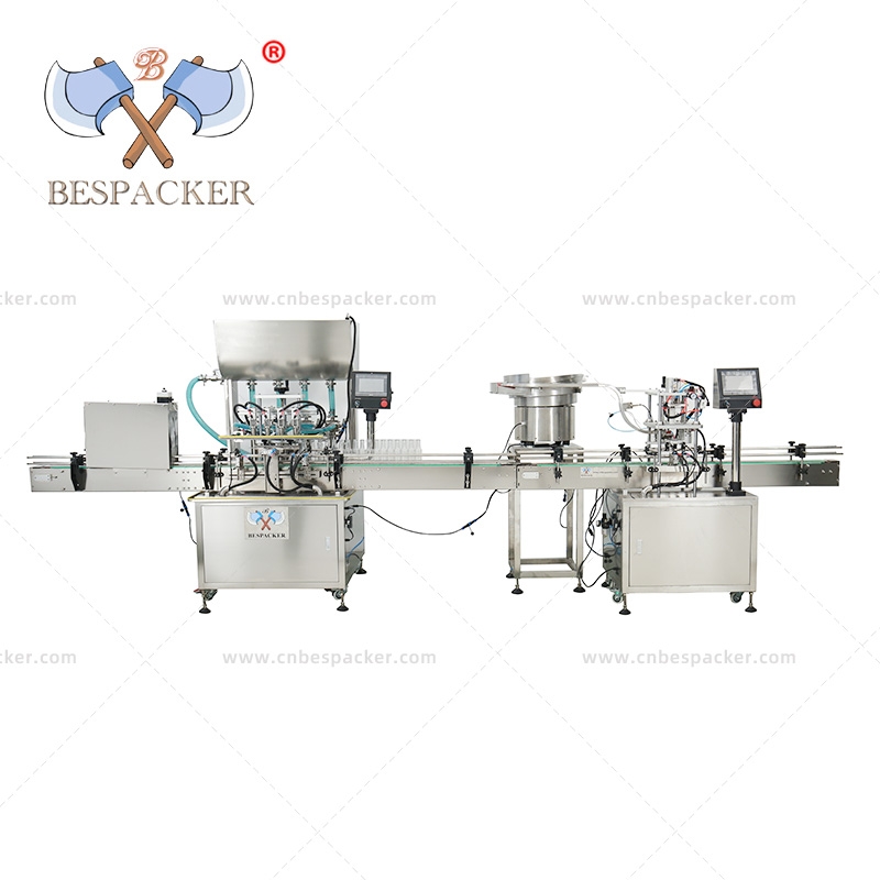Fully automatic filling and capping production line, laundry detergent, mineral water, engine oil, packaging machine